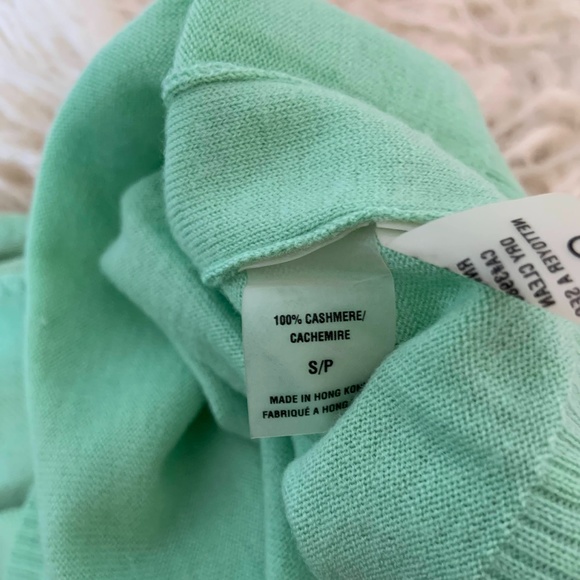 Green Knit Long Sleeve by Elie Tahari -100% CASHMERE - Picture 3 of 4